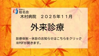 11月の診療体制